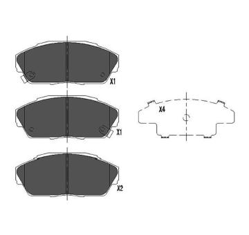 Sada brzdových destiček, kotoučová brzda KAVO PARTS KBP-2027