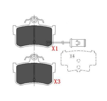 Sada brzdových destiček, kotoučová brzda KAVO PARTS KBP-2028