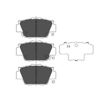 Sada brzdových destiček, kotoučová brzda KAVO PARTS KBP-2032