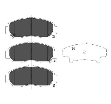 Sada brzdových platničiek kotúčovej brzdy KAVO PARTS KBP-2037