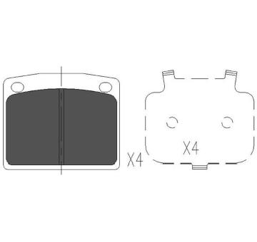 Sada brzdových destiček, kotoučová brzda KAVO PARTS KBP-2038