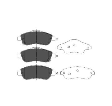 Sada brzdových platničiek kotúčovej brzdy KAVO PARTS KBP-2041