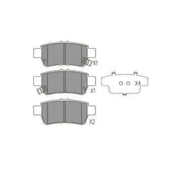 Sada brzdových destiček, kotoučová brzda KAVO PARTS KBP-2057