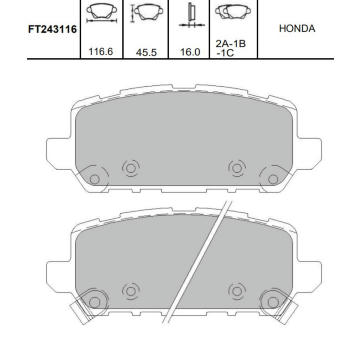 Sada brzdových platničiek kotúčovej brzdy KAVO PARTS KBP-2065