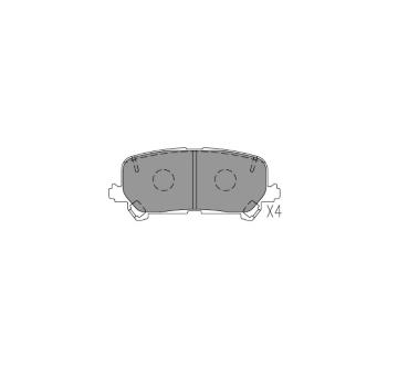 Sada brzdových destiček, kotoučová brzda KAVO PARTS KBP-2072