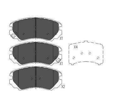 Sada brzdových platničiek kotúčovej brzdy KAVO PARTS KBP-3008