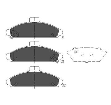 Sada brzdových destiček, kotoučová brzda KAVO PARTS KBP-3011