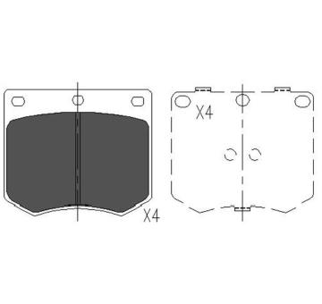 Sada brzdových platničiek kotúčovej brzdy KAVO PARTS KBP-3012