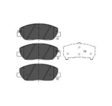 Sada brzdových destiček, kotoučová brzda KAVO PARTS KBP-3023