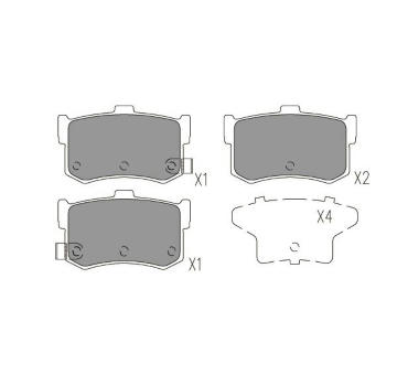 Sada brzdových destiček, kotoučová brzda KAVO PARTS KBP-3037