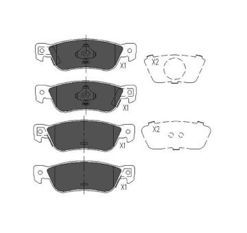 Sada brzdových platničiek kotúčovej brzdy KAVO PARTS KBP-3504