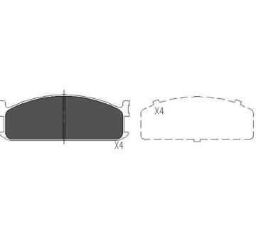 Sada brzdových destiček, kotoučová brzda KAVO PARTS KBP-3505