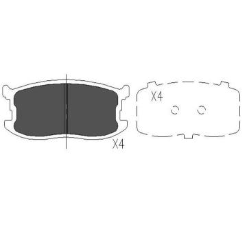 Sada brzdových destiček, kotoučová brzda KAVO PARTS KBP-3507