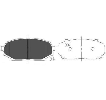 Sada brzdových destiček, kotoučová brzda KAVO PARTS KBP-3509