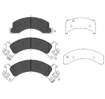 Sada brzdových destiček, kotoučová brzda KAVO PARTS KBP-3516