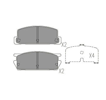 Sada brzdových destiček, kotoučová brzda KAVO PARTS KBP-3518