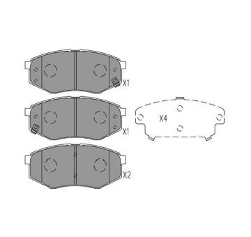 Sada brzdových destiček, kotoučová brzda KAVO PARTS KBP-4025