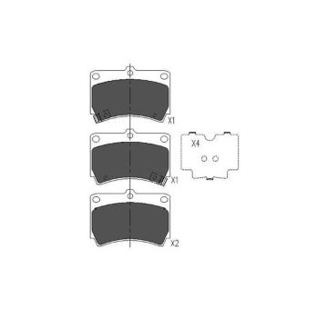 Sada brzdových platničiek kotúčovej brzdy KAVO PARTS KBP-4501