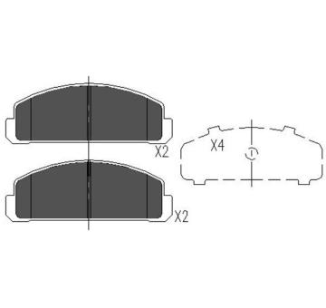 Sada brzdových platničiek kotúčovej brzdy KAVO PARTS KBP-4515