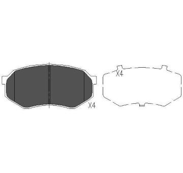 Sada brzdových platničiek kotúčovej brzdy KAVO PARTS KBP-4524