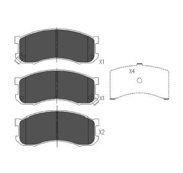 Sada brzdových destiček, kotoučová brzda KAVO PARTS KBP-4526