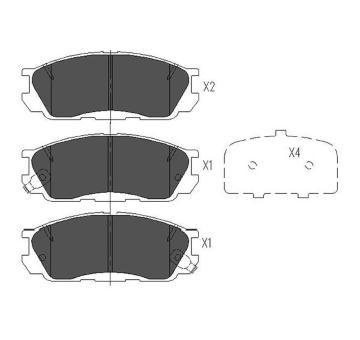 Sada brzdových destiček, kotoučová brzda KAVO PARTS KBP-4531