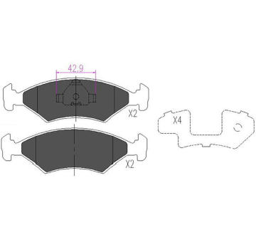 Sada brzdových destiček, kotoučová brzda KAVO PARTS KBP-4532