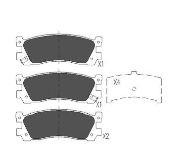 Sada brzdových destiček, kotoučová brzda KAVO PARTS KBP-4536