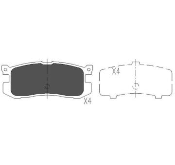 Sada brzdových platničiek kotúčovej brzdy KAVO PARTS KBP-4537