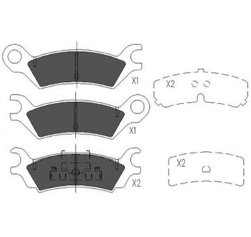 Sada brzdových destiček, kotoučová brzda KAVO PARTS KBP-4538