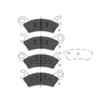 Sada brzdových destiček, kotoučová brzda KAVO PARTS KBP-4542