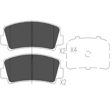 Sada brzdových platničiek kotúčovej brzdy KAVO PARTS KBP-4552