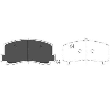 Sada brzdových destiček, kotoučová brzda KAVO PARTS KBP-5522