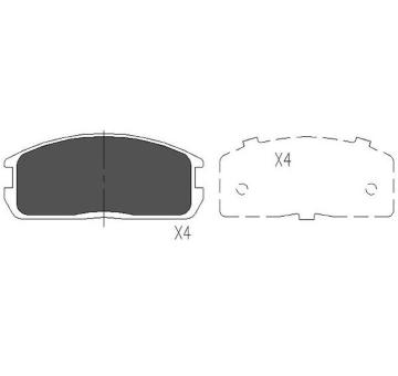 Sada brzdových platničiek kotúčovej brzdy KAVO PARTS KBP-5524