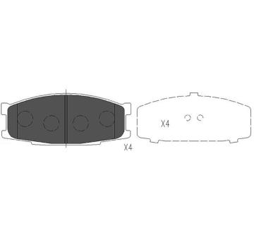 Sada brzdových platničiek kotúčovej brzdy KAVO PARTS KBP-5527