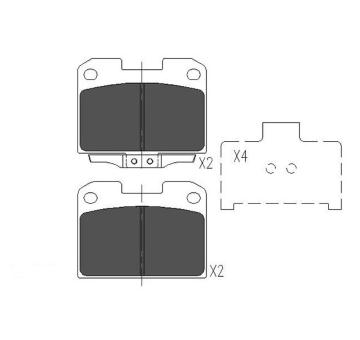 Sada brzdových destiček, kotoučová brzda KAVO PARTS KBP-5531
