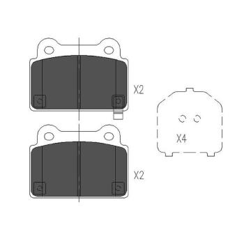 Sada brzdových destiček, kotoučová brzda KAVO PARTS KBP-5542