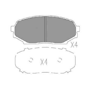 Sada brzdových destiček, kotoučová brzda KAVO PARTS KBP-5547