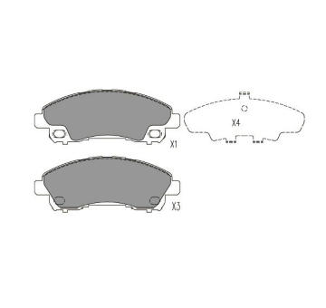 Sada brzdových destiček, kotoučová brzda KAVO PARTS KBP-5549