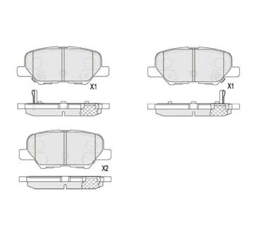 Sada brzdových destiček, kotoučová brzda KAVO PARTS KBP-5551