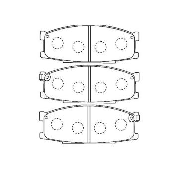 Sada brzdových destiček, kotoučová brzda KAVO PARTS KBP-5554
