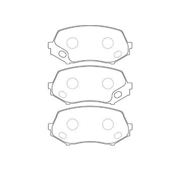 Sada brzdových destiček, kotoučová brzda KAVO PARTS KBP-5556
