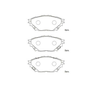 Sada brzdových platničiek kotúčovej brzdy KAVO PARTS KBP-5558