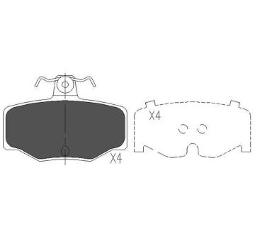 Sada brzdových destiček, kotoučová brzda KAVO PARTS KBP-6511