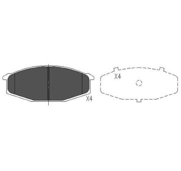 Sada brzdových destiček, kotoučová brzda KAVO PARTS KBP-6520