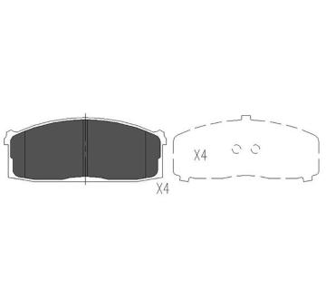 Sada brzdových destiček, kotoučová brzda KAVO PARTS KBP-6521