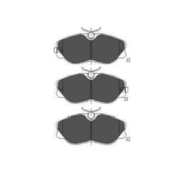 Sada brzdových destiček, kotoučová brzda KAVO PARTS KBP-6529
