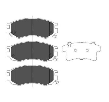 Sada brzdových destiček, kotoučová brzda KAVO PARTS KBP-6531