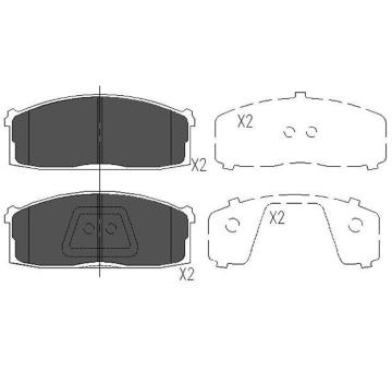 Sada brzdových destiček, kotoučová brzda KAVO PARTS KBP-6533