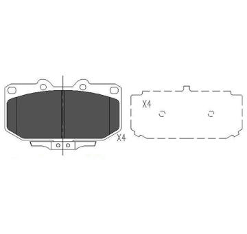 Sada brzdových destiček, kotoučová brzda KAVO PARTS KBP-6536